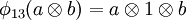 \phi_{13}(a \otimes b) = a \otimes 1 \otimes b