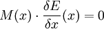 M(x)\cdot\frac{\delta E}{\delta x}(x)=0