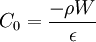 C_0 = \frac{-\rho W}{\epsilon}