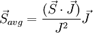 \vec S_{avg} = \frac{(\vec S \cdot \vec J)}{J^2} \vec J