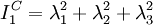 I_1^C = \lambda_1^2 + \lambda_2^2 + \lambda_3^2