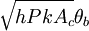 \sqrt{hPkA_c}\theta_b