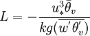 L = - \frac{u^3_*\bar\theta_v}{kg(\overline {w^'\theta^'_v})}