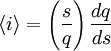 \left \langle i \right \rangle  = \left(\frac{s}{q}\right)\frac{dq}{ds}