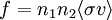 f = n_1 n_2 \langle \sigma v \rangle