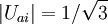 |U_{ai}|=1/\sqrt{3}