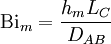 \mathrm{Bi}_m=\frac{h_m L_{C}}{D_{AB}}