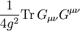 \frac1{4g^2}{\rm Tr}\,G_{\mu\nu}G^{\mu\nu}