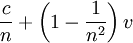 \frac{c}{n} + \left( 1 - \frac{1}{n^2} \right) v