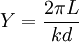 Y = \frac{ 2\pi L}{kd}