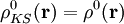 \rho^0_{KS}(\mathbf{r})=\rho^0(\mathbf{r})