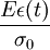 \frac {E\epsilon(t)} {\sigma_0}