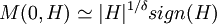 M(0,H) \simeq |H|^{1/ \delta} sign(H)