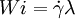 Wi = \dot{\gamma} \lambda