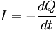 I = -\frac{dQ}{dt}