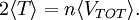 2 \langle T \rangle = n \langle V_{TOT} \rangle.