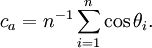 c_a=n^{-1}\sum_{i=1}^n \cos \theta_i.