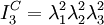 I_3^C = \lambda_1^2\lambda_2^2\lambda_3^2