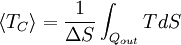 \langle T_C\rangle = \frac{1}{\Delta S} \int_{Q_{out}} TdS