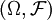 (\Omega, \mathcal{F})