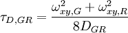 \ \tau_{D,GR}=\frac{\omega_{xy,G}^2+\omega_{xy,R}^2}{8D_{GR}}