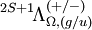 {}^{2S+1}\!\Lambda^{(+/-)}_{\Omega,(g/u)}