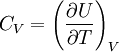 C_V=\left(\frac{\partial U}{\partial T}\right)_V