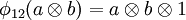 \phi_{12}(a \otimes b) = a \otimes b \otimes 1