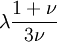 \lambda\frac{1+\nu}{3\nu}