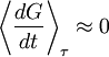 \left\langle \frac{dG}{dt} \right\rangle_{\tau} \approx 0